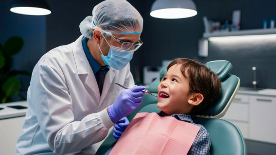 boy-is-getting-his-teeth-brushed-by-dentist