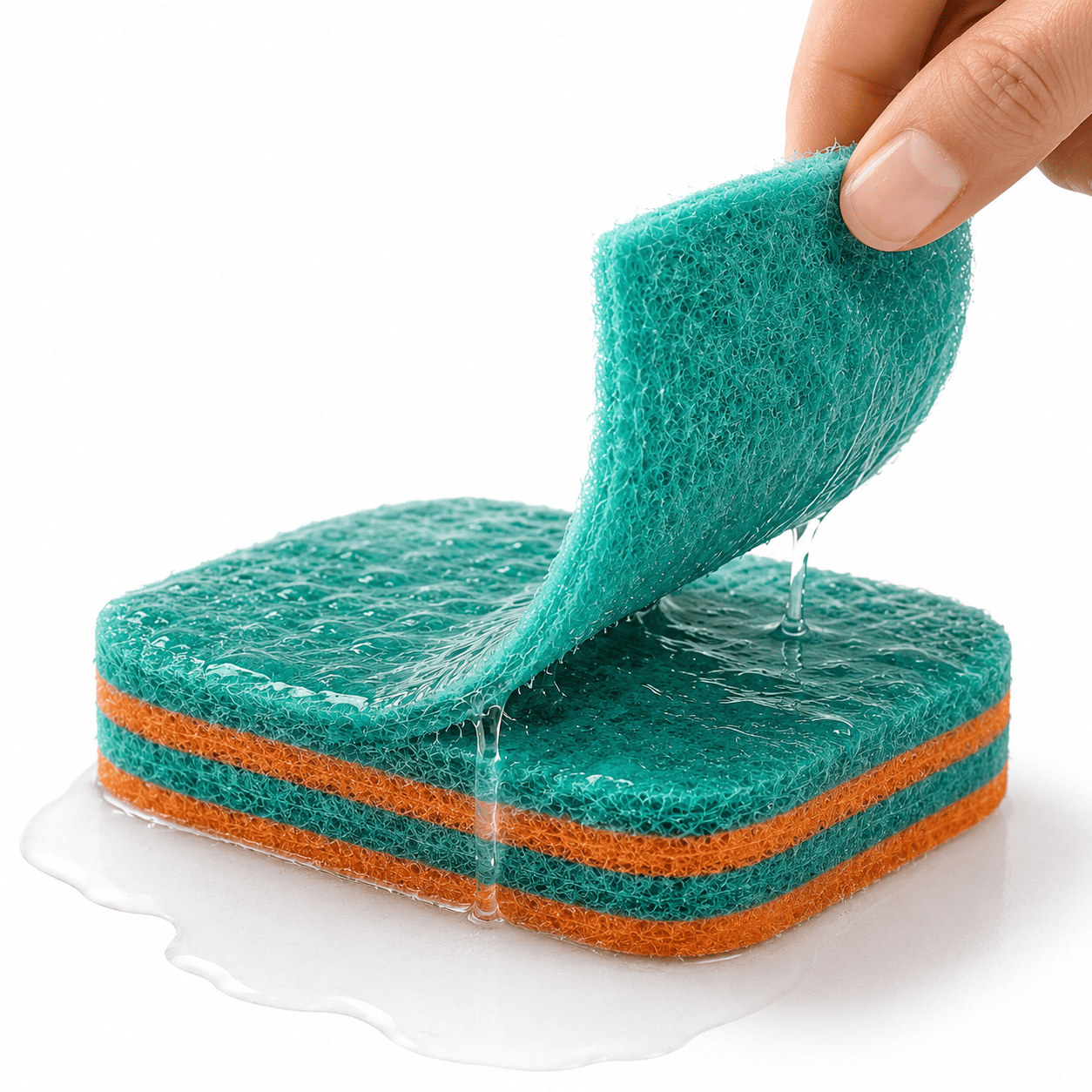 WiperEx 12-Layer Sponge peeling back